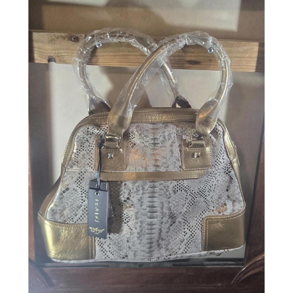 Suede New Sharif Animal Print Made in N.y Shoulder Bag purse